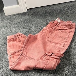 We The Free Pink Cargo Joggers